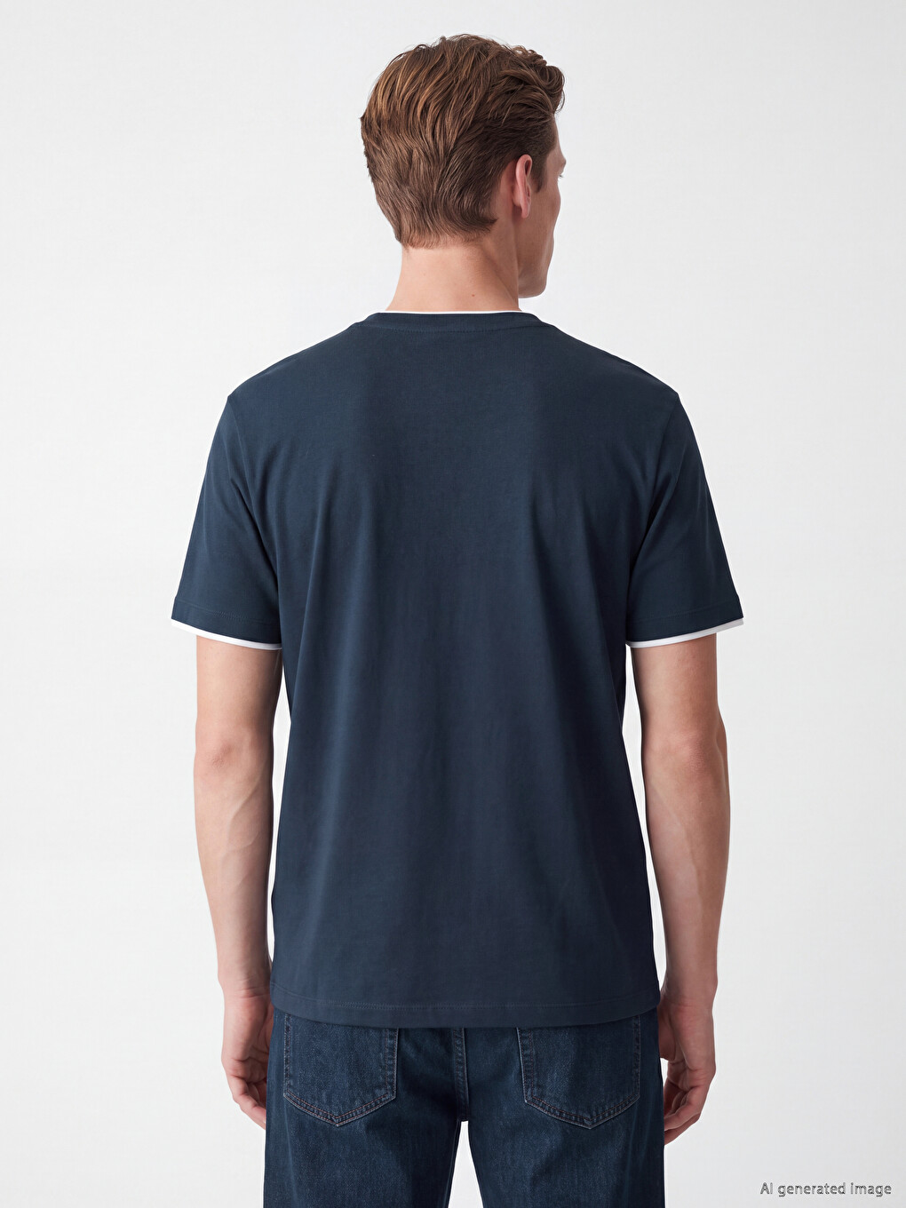 Mashkull Blu T-shirt-3