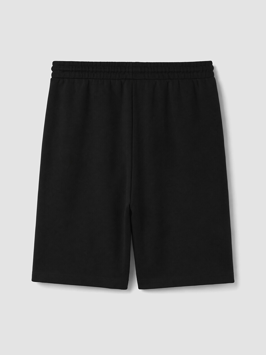 Siyah Regular Fit Beli Lastikli Erkek Şort-2