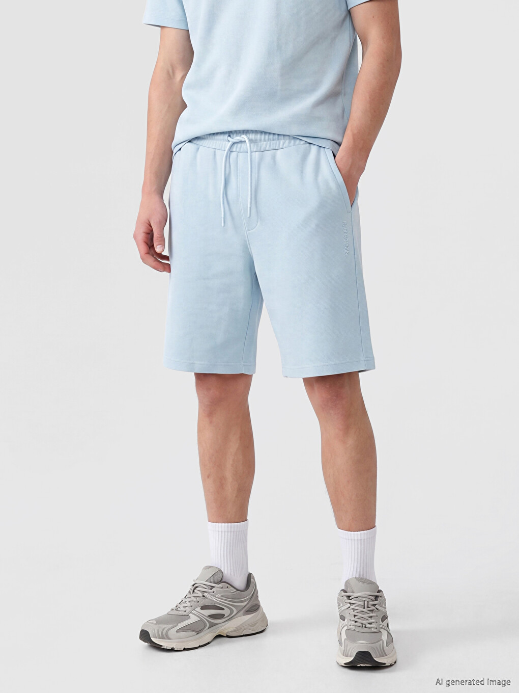 Coupe Régulière Taille Élastiquée Shorts Homme
