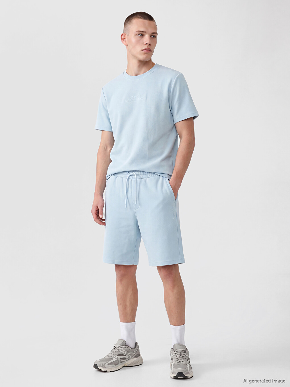 Coupe Régulière Taille Élastiquée Shorts Homme-1