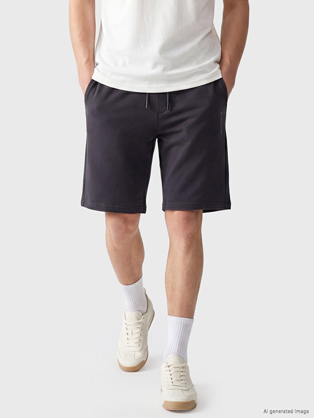 Coupe Régulière Taille Élastiquée Shorts Homme
