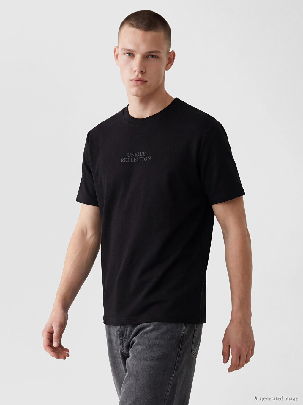 Crew Neck Printed Men's T-shirt