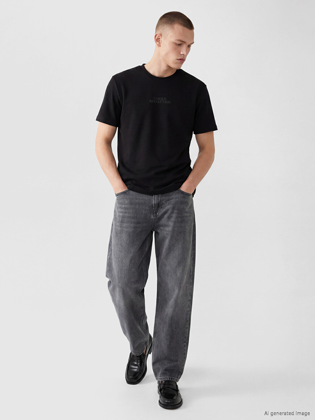 Crew Neck Printed Men's T-shirt-1