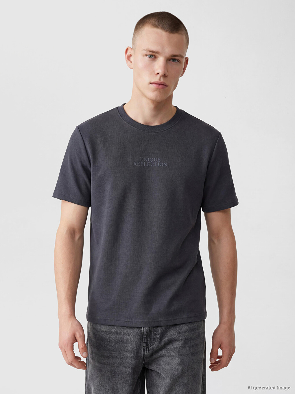 T-shirt Imprimé À Col Rond Pour Homme