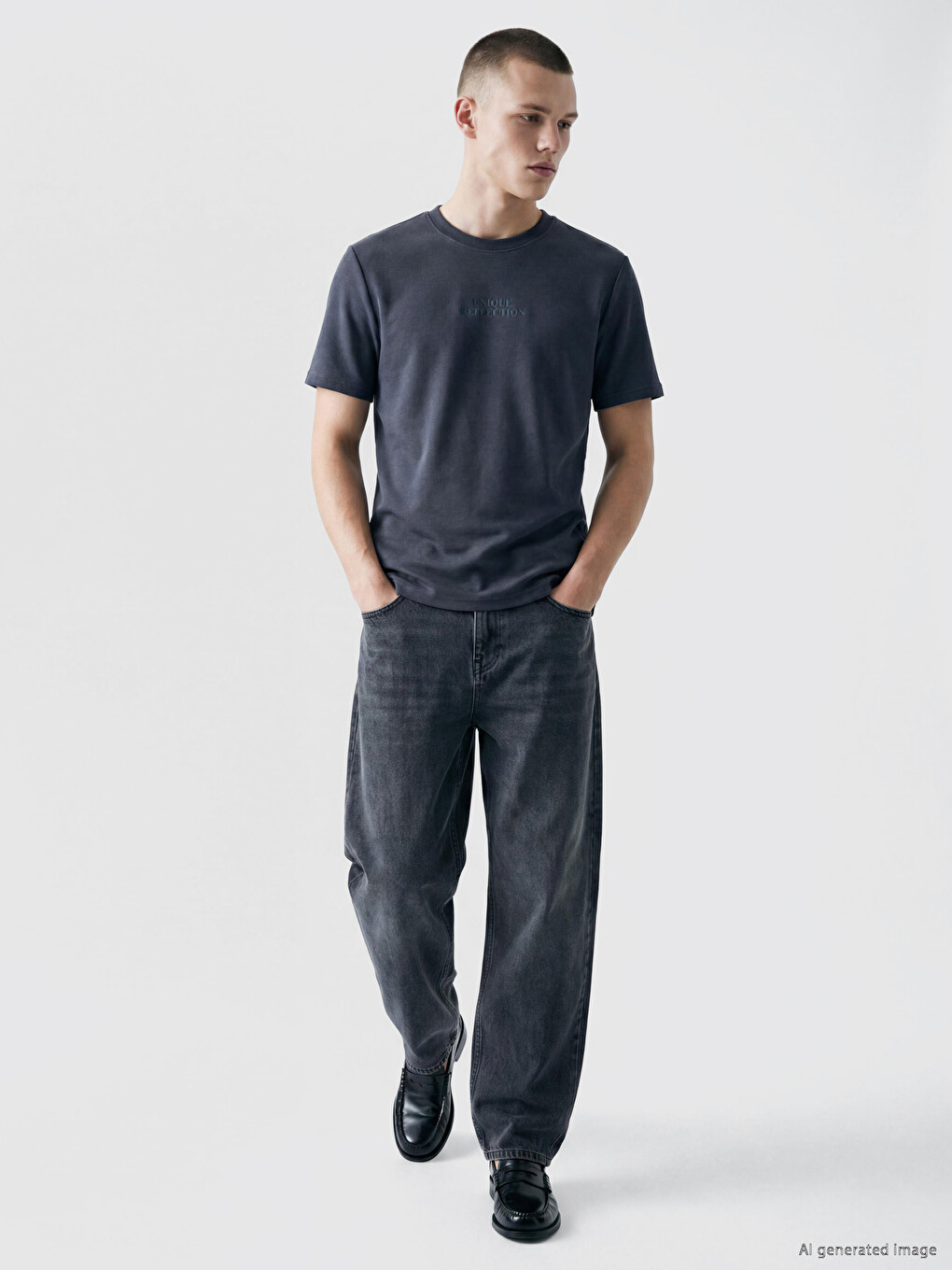 T-shirt Imprimé À Col Rond Pour Homme-1