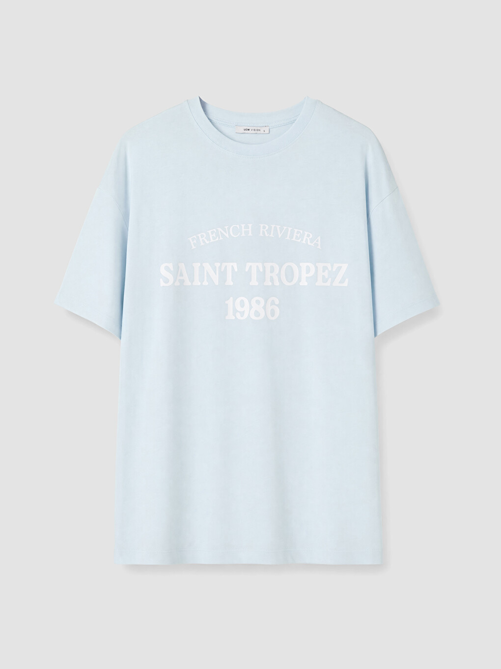 Mavi Saint Tropez Baskılı %100 Pamuklu Kadın Tişört-4