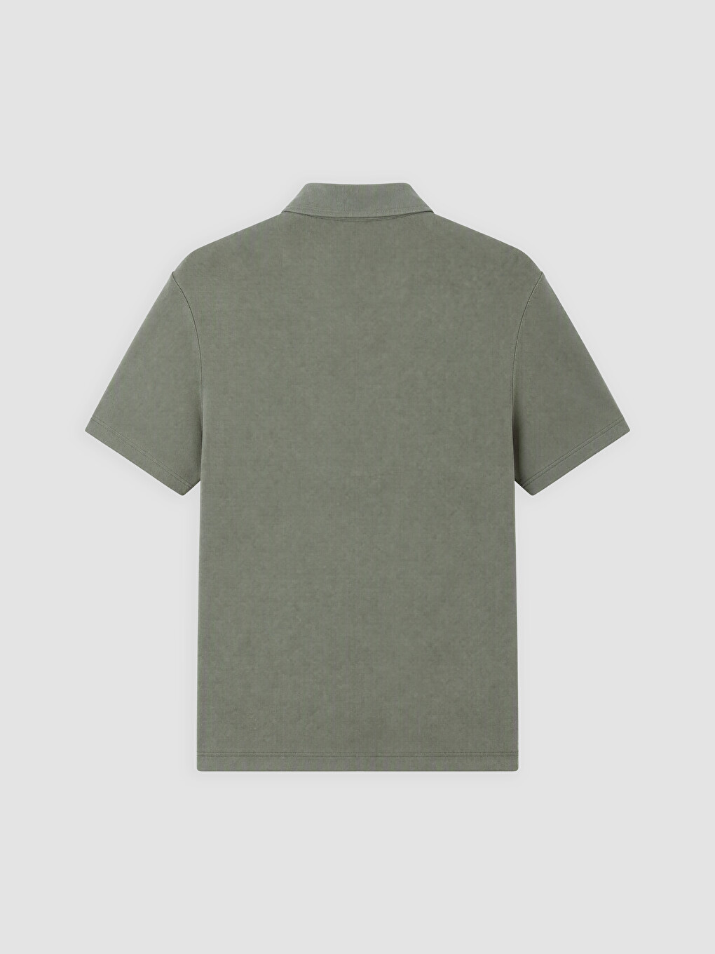 Haki Polo Yaka Penye Erkek Tişört-5