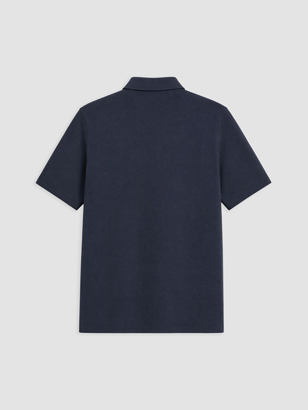 Lacivert Polo Yaka Penye Erkek Tişört-1