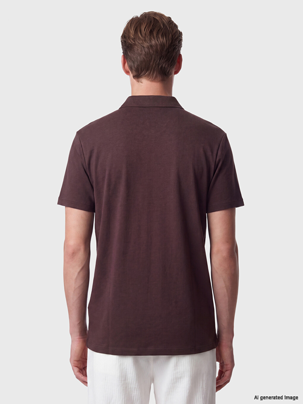 Polo Collar Jersey Men's T-shirt-3