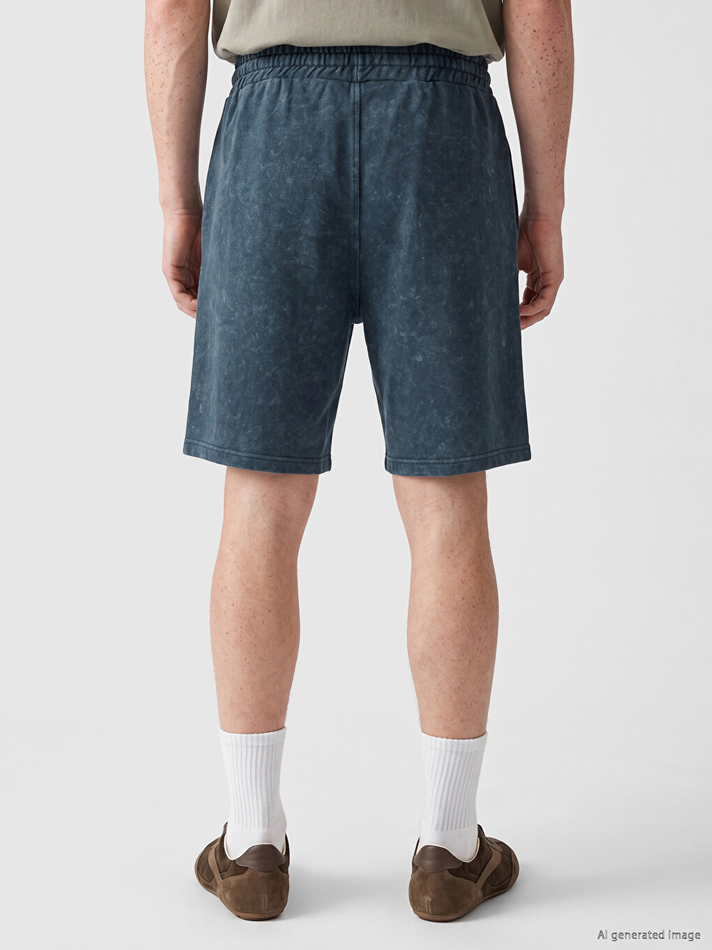İndigo Loose Fit Erkek Şort-3