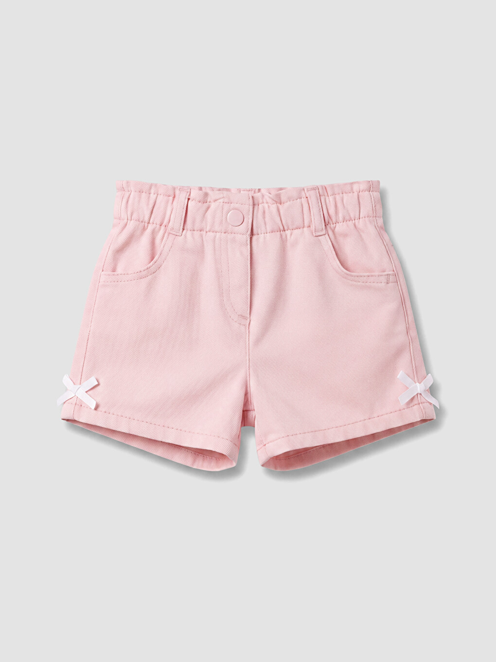 Pembe Kız Çocuk Gabardin Şort