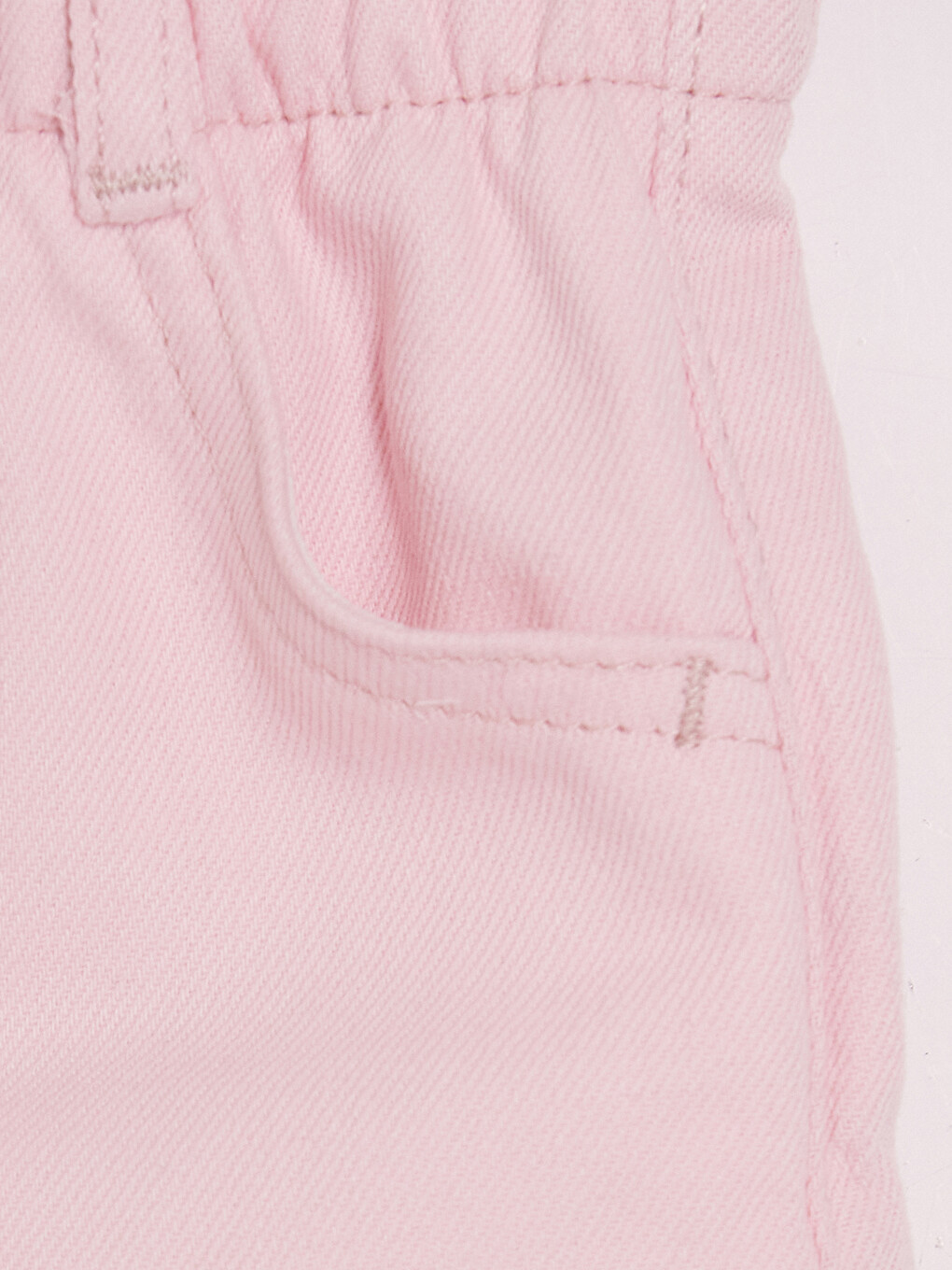 Pembe Kız Çocuk Gabardin Şort-1