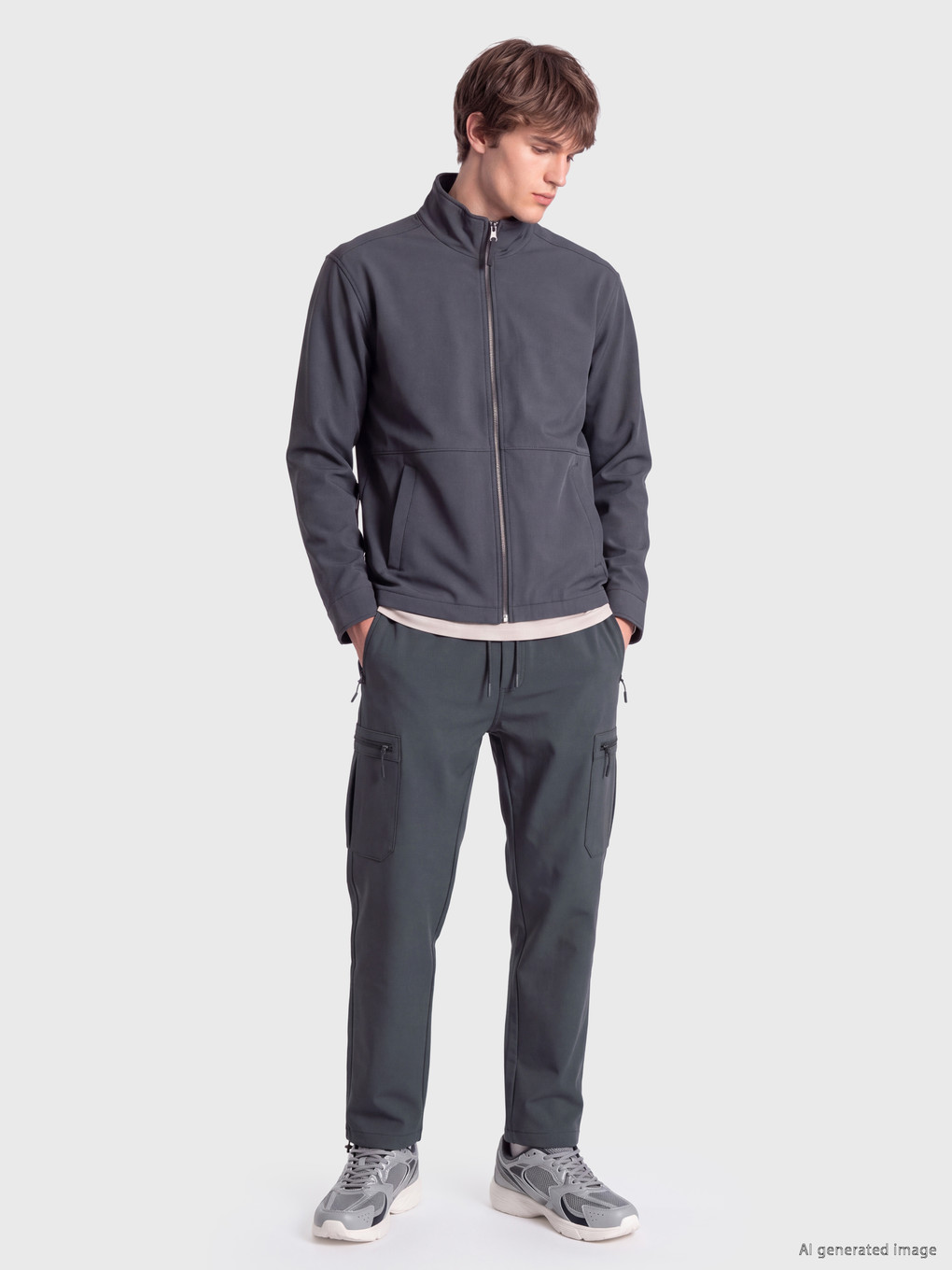 Antrasit Regular Fit Erkek Kargo Pantolon-0