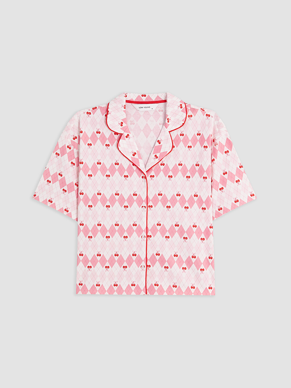 Pembe Desenli Kadın Şortlu Pijama Takımı-5