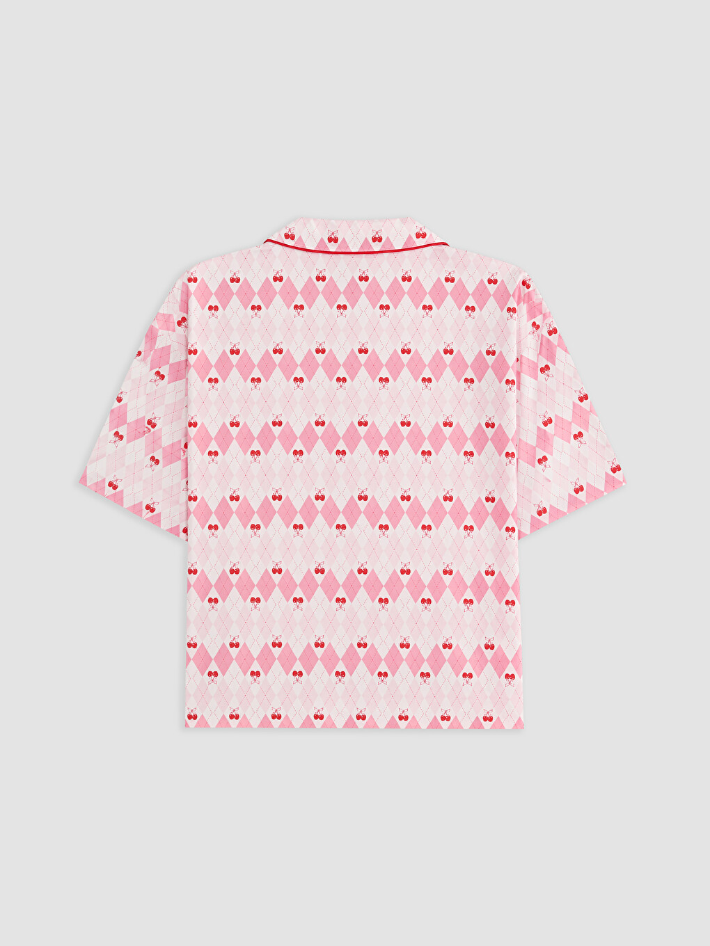 Pembe Desenli Kadın Şortlu Pijama Takımı-6