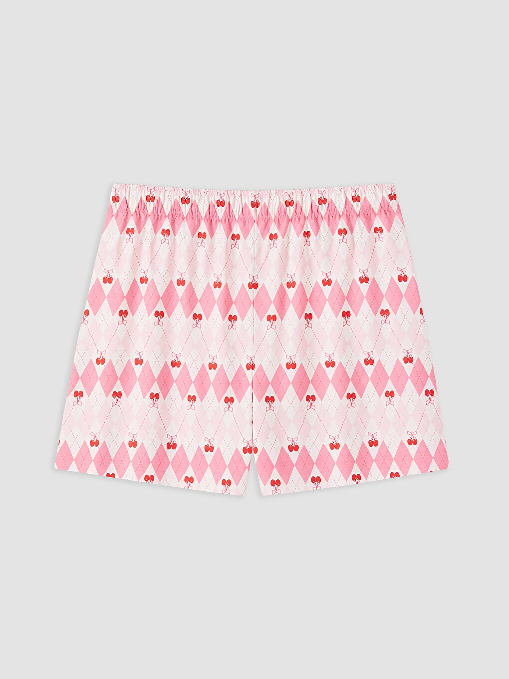 Pembe Desenli Kadın Şortlu Pijama Takımı-8