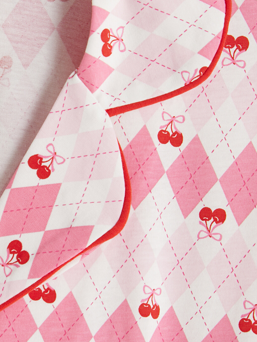 Pembe Desenli Kadın Şortlu Pijama Takımı-9