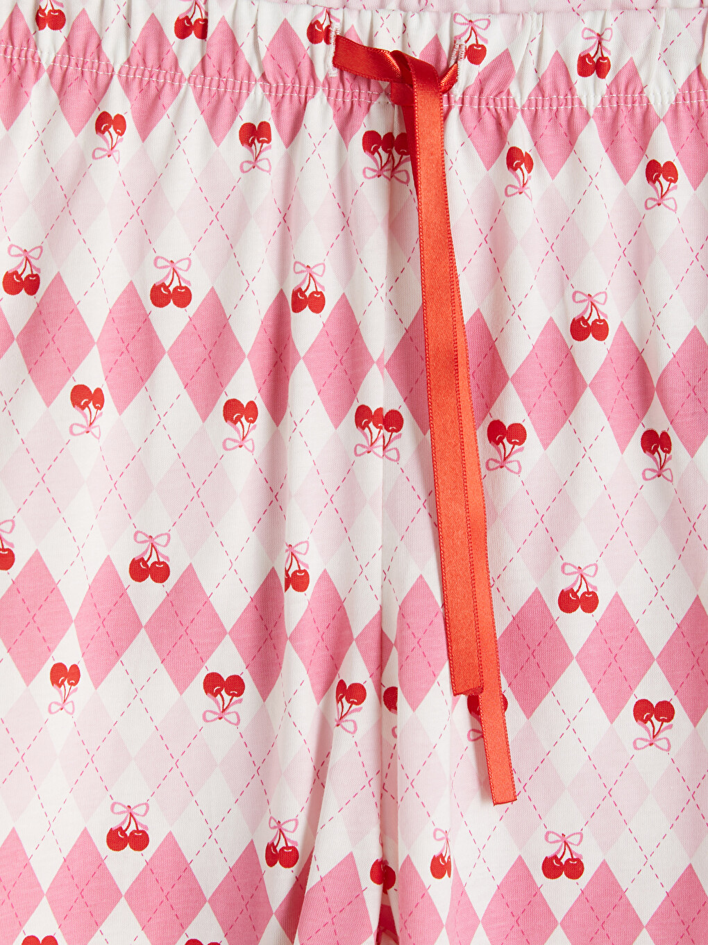 Pembe Desenli Kadın Şortlu Pijama Takımı-10
