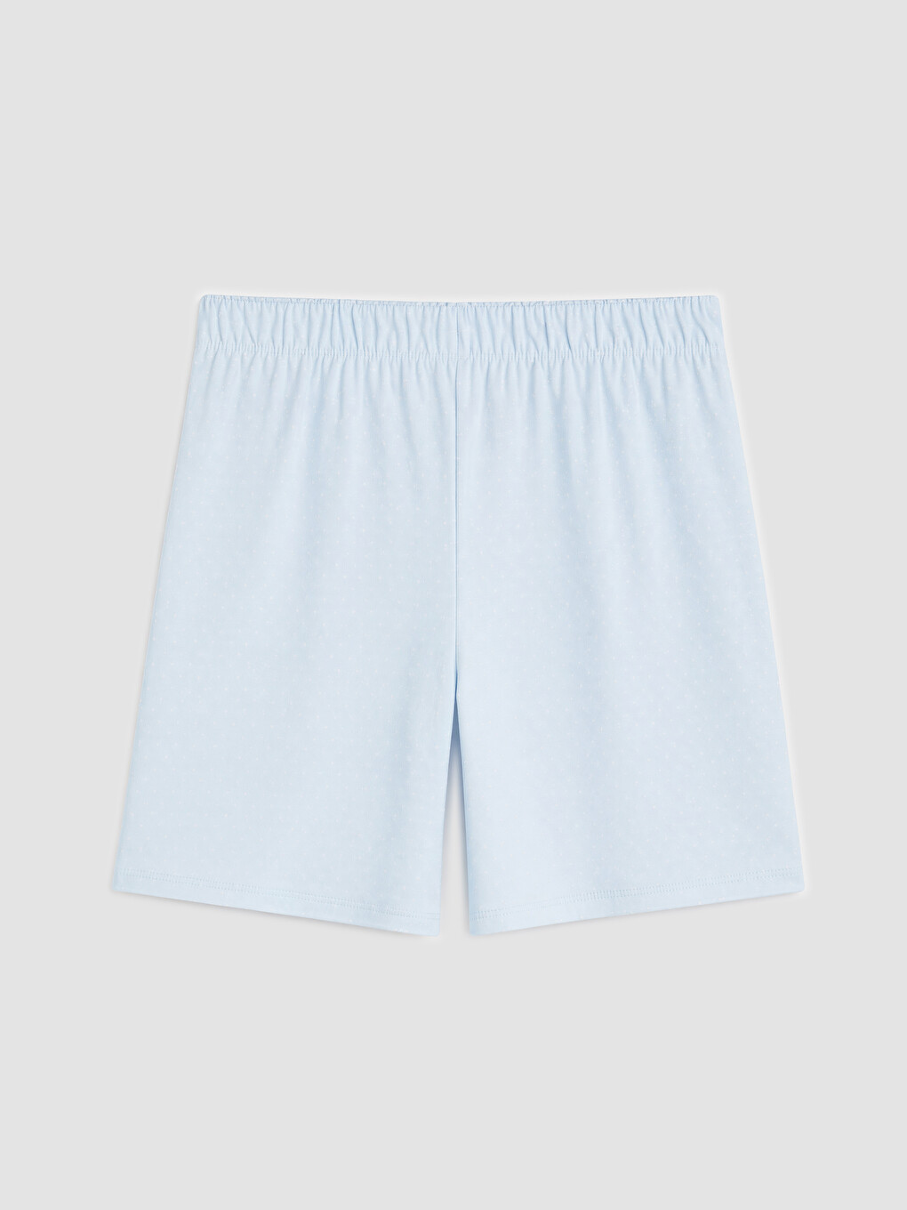 Mavi Beli Lastikli Kadın Şort Pijama Altı