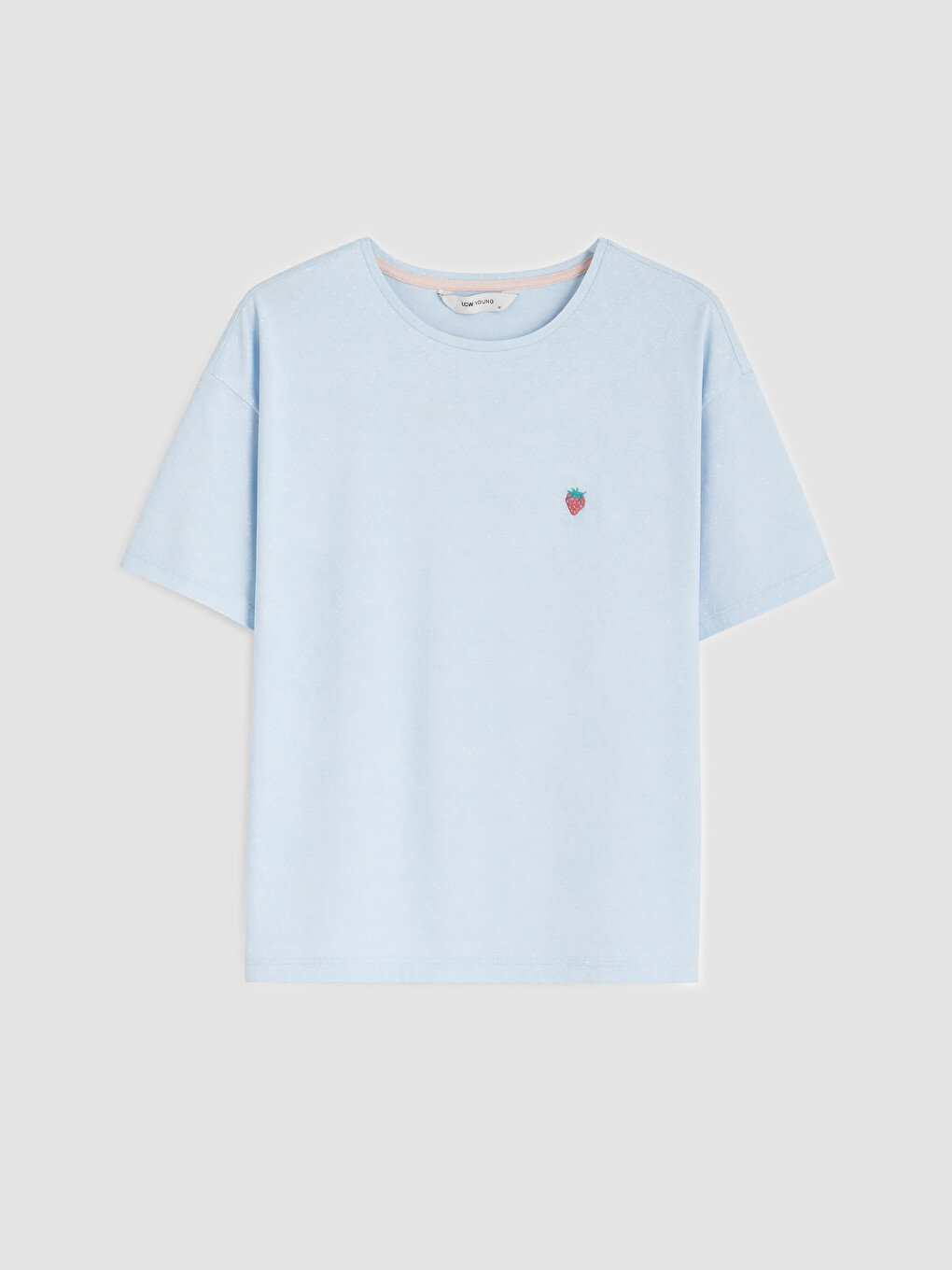 Mavi Nakışlı Kadın Şortlu Pijama Takımı-5