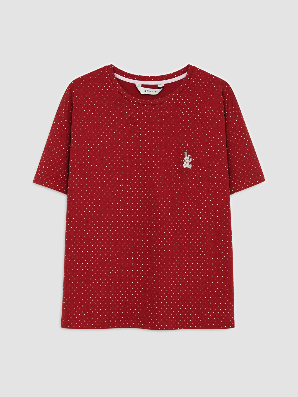 Kırmızı Puantiyeli Kadın Pijama Takımı-5