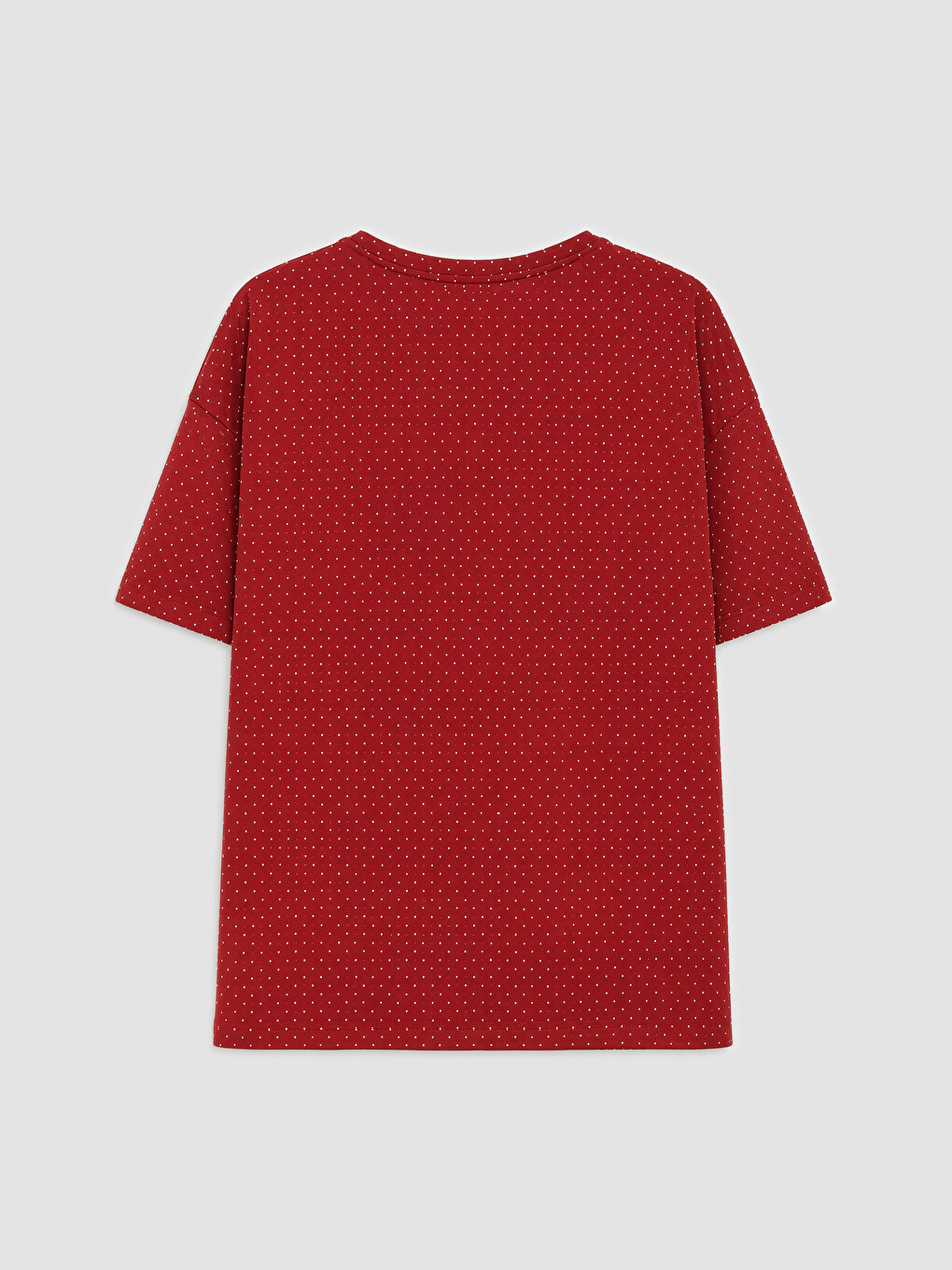 Kırmızı Puantiyeli Kadın Pijama Takımı-7