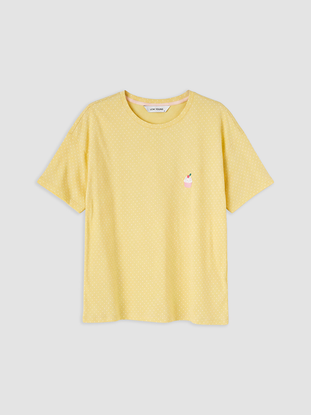 Sarı Puantiyeli Kadın Pijama Takım-5