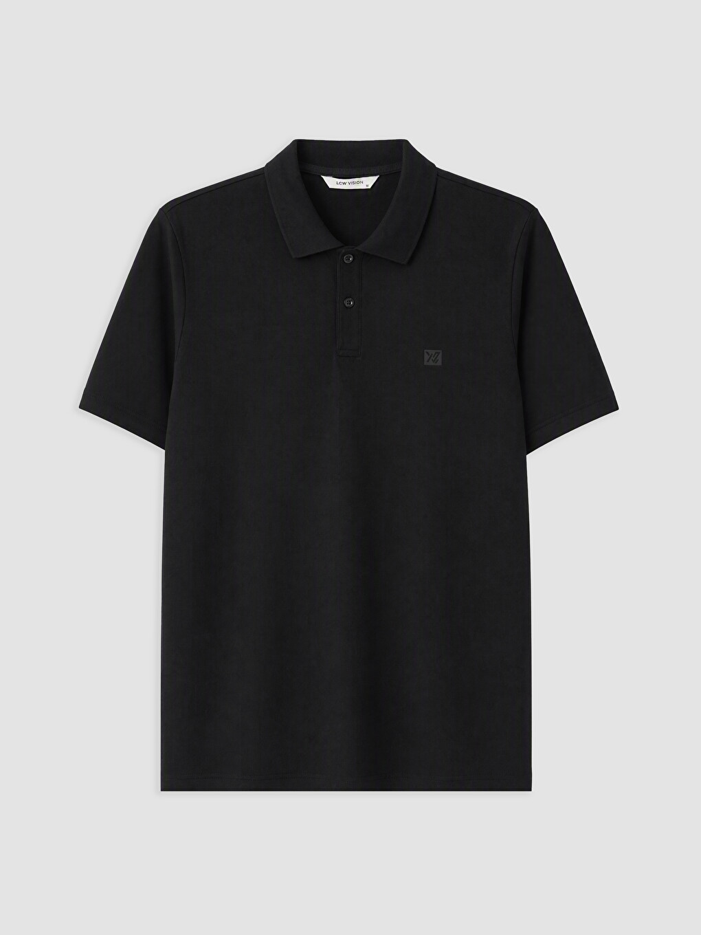Siyah Polo Yaka Pike Erkek Tişört-4