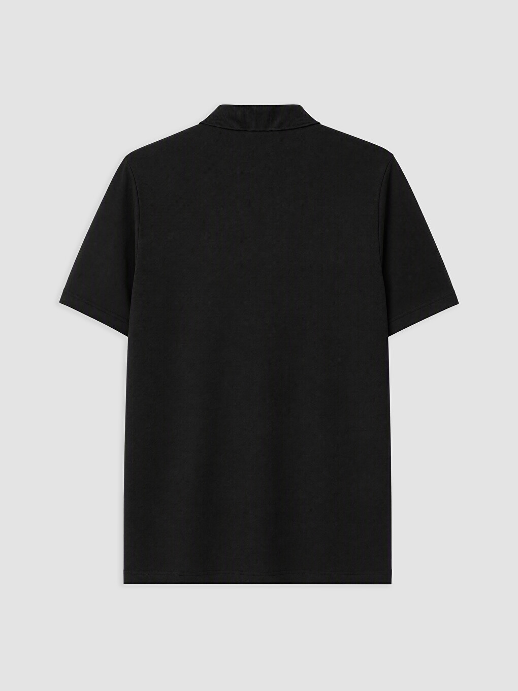 Siyah Polo Yaka Pike Erkek Tişört-5
