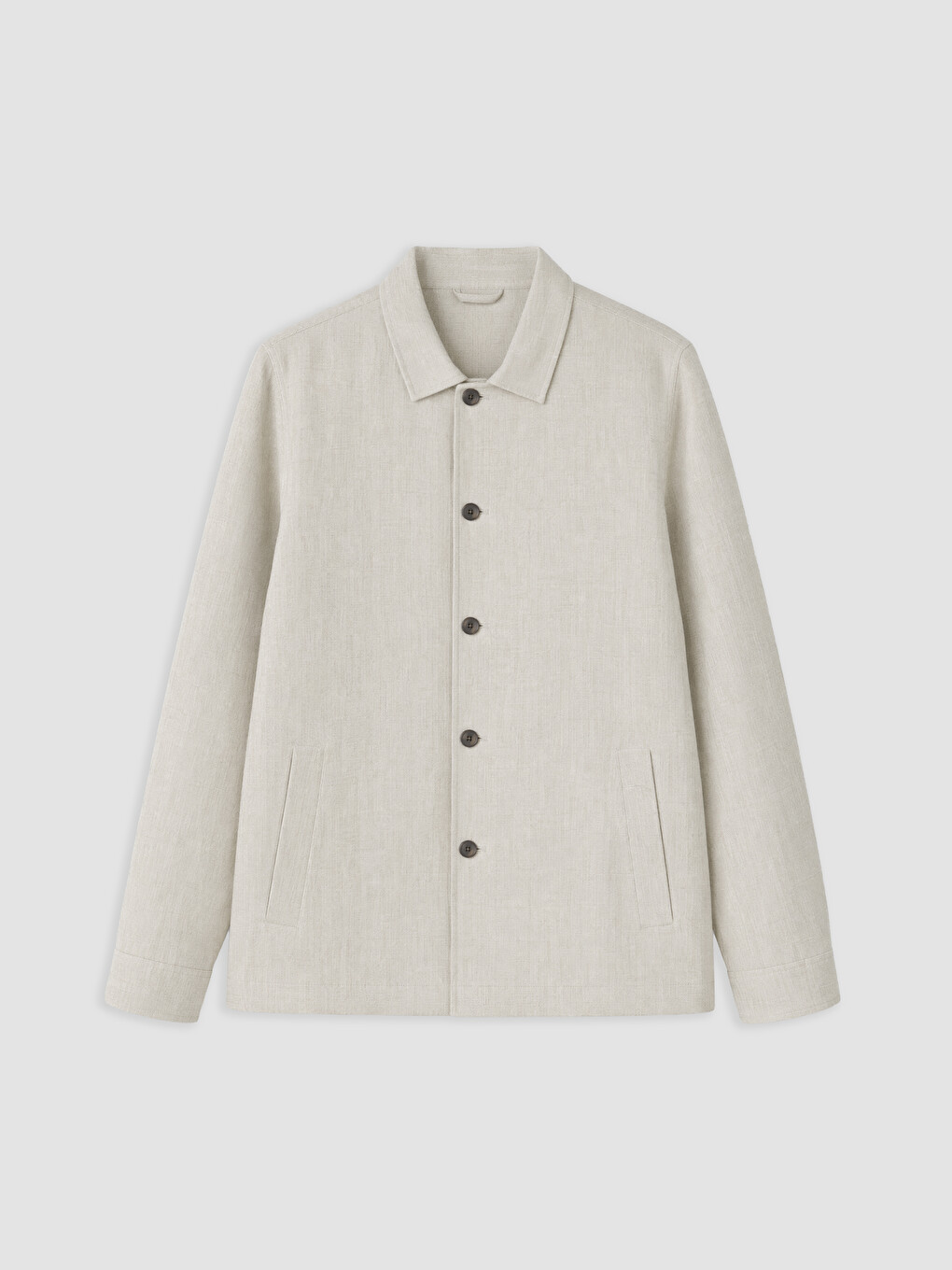 Bej Regular Fit %100 Keten Erkek Blazer Ceket-4