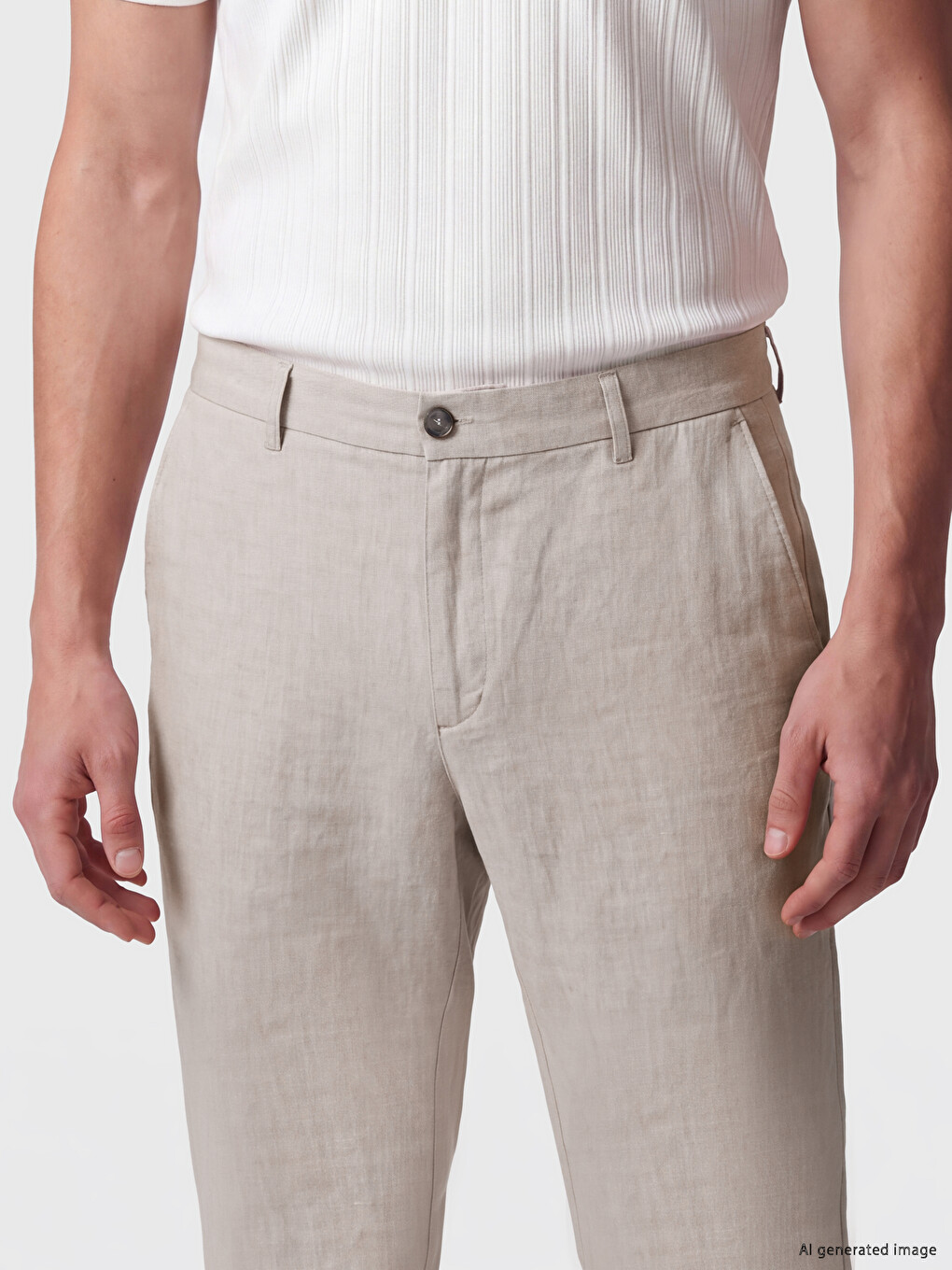 Bej Regular Fit Erkek Pantolon-2