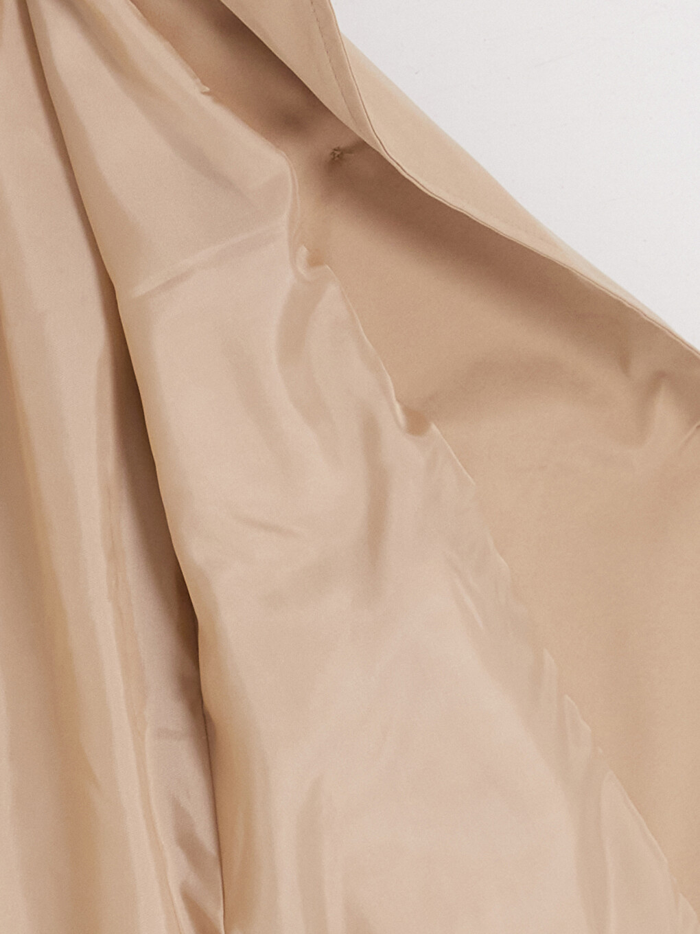 Bej Gömlek Yaka Kız Çocuk Gabardin Trençkot-1