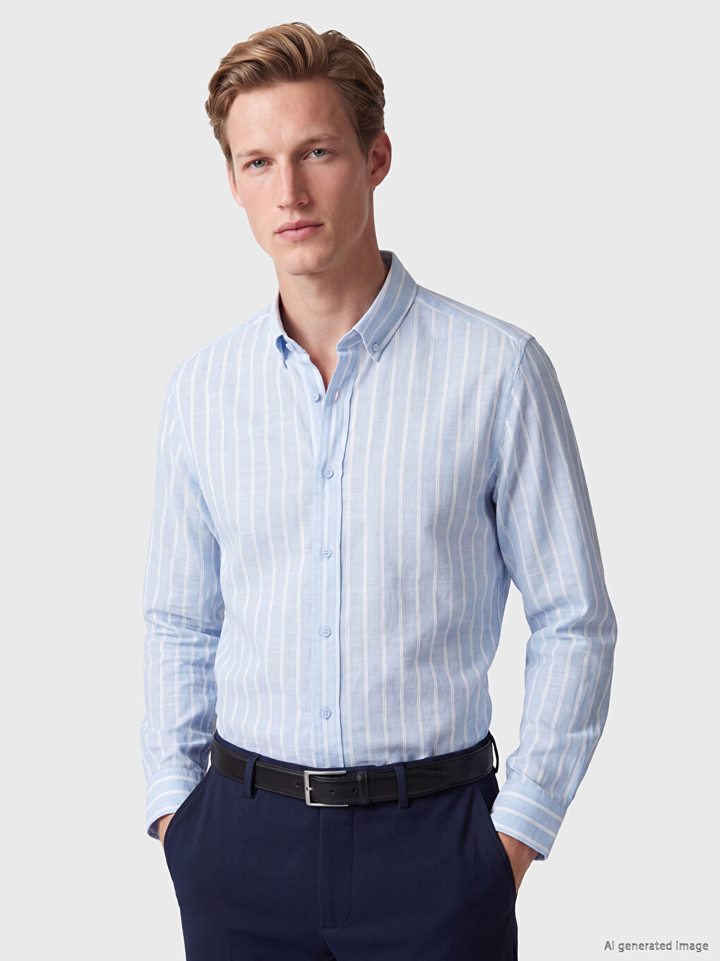 Chemise À Rayures Regular Fit Pour Homme