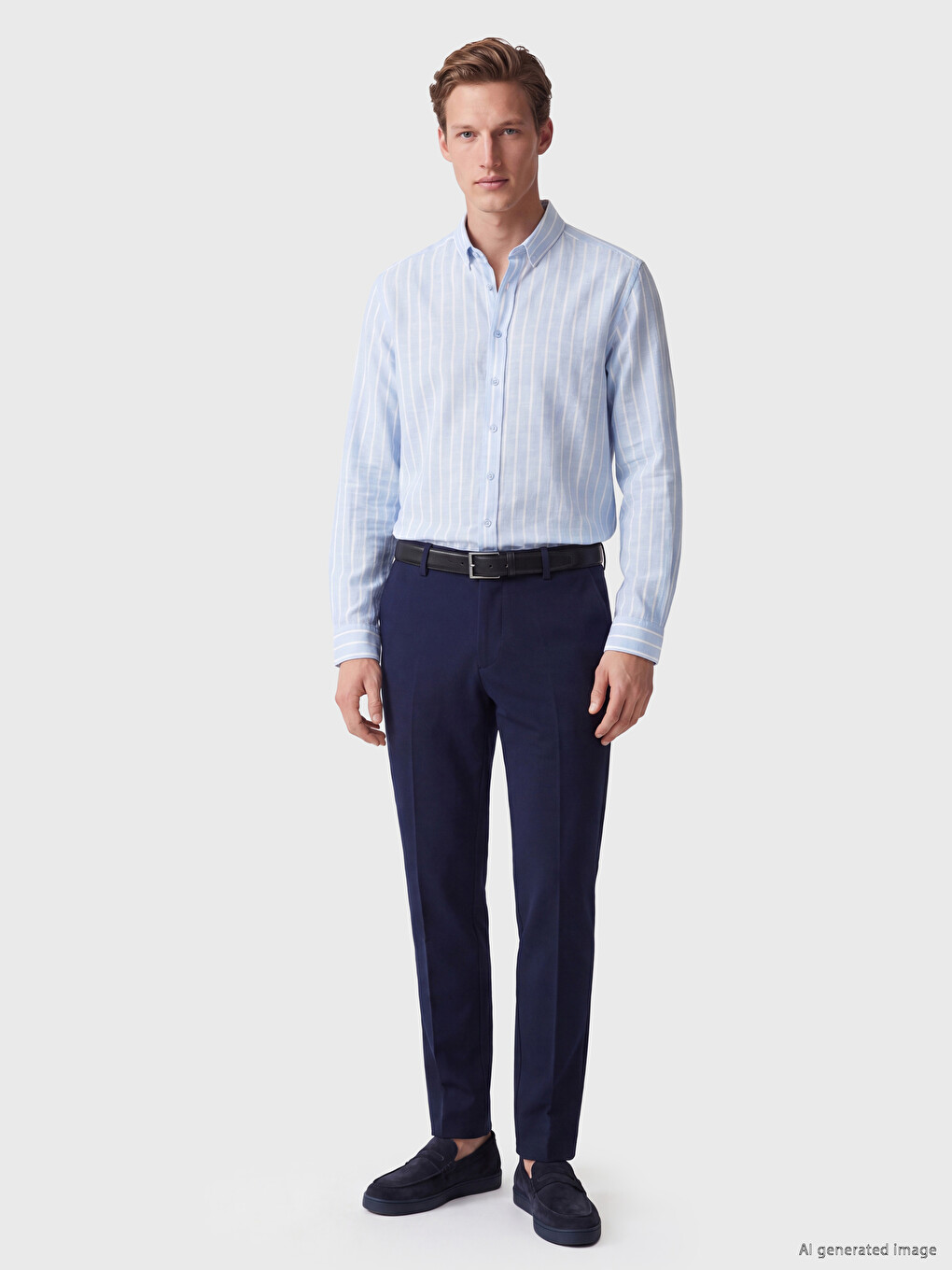 Chemise À Rayures Regular Fit Pour Homme-1