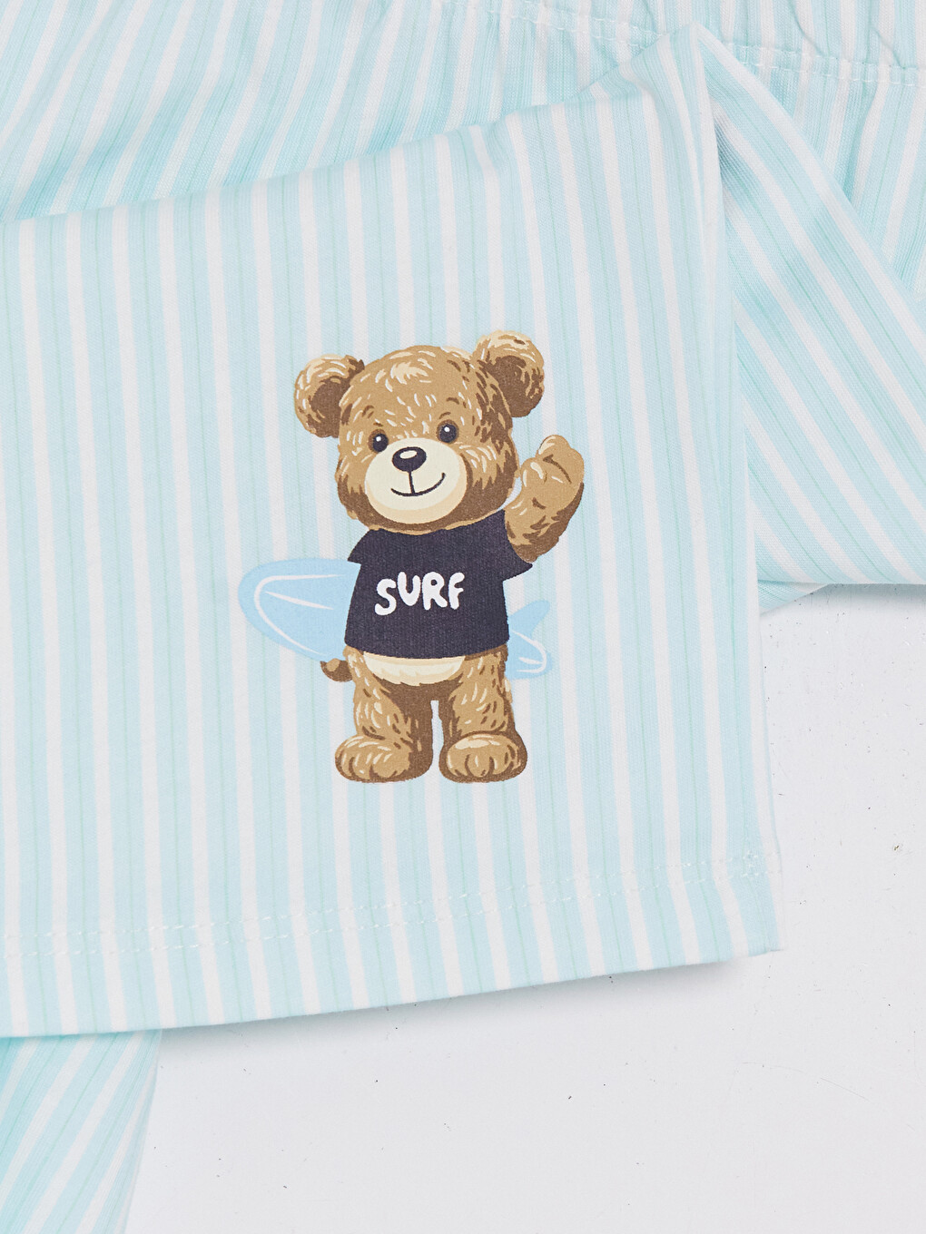 Mavi Resort Yaka Erkek Çocuk Şortlu Pijama Takımı-5