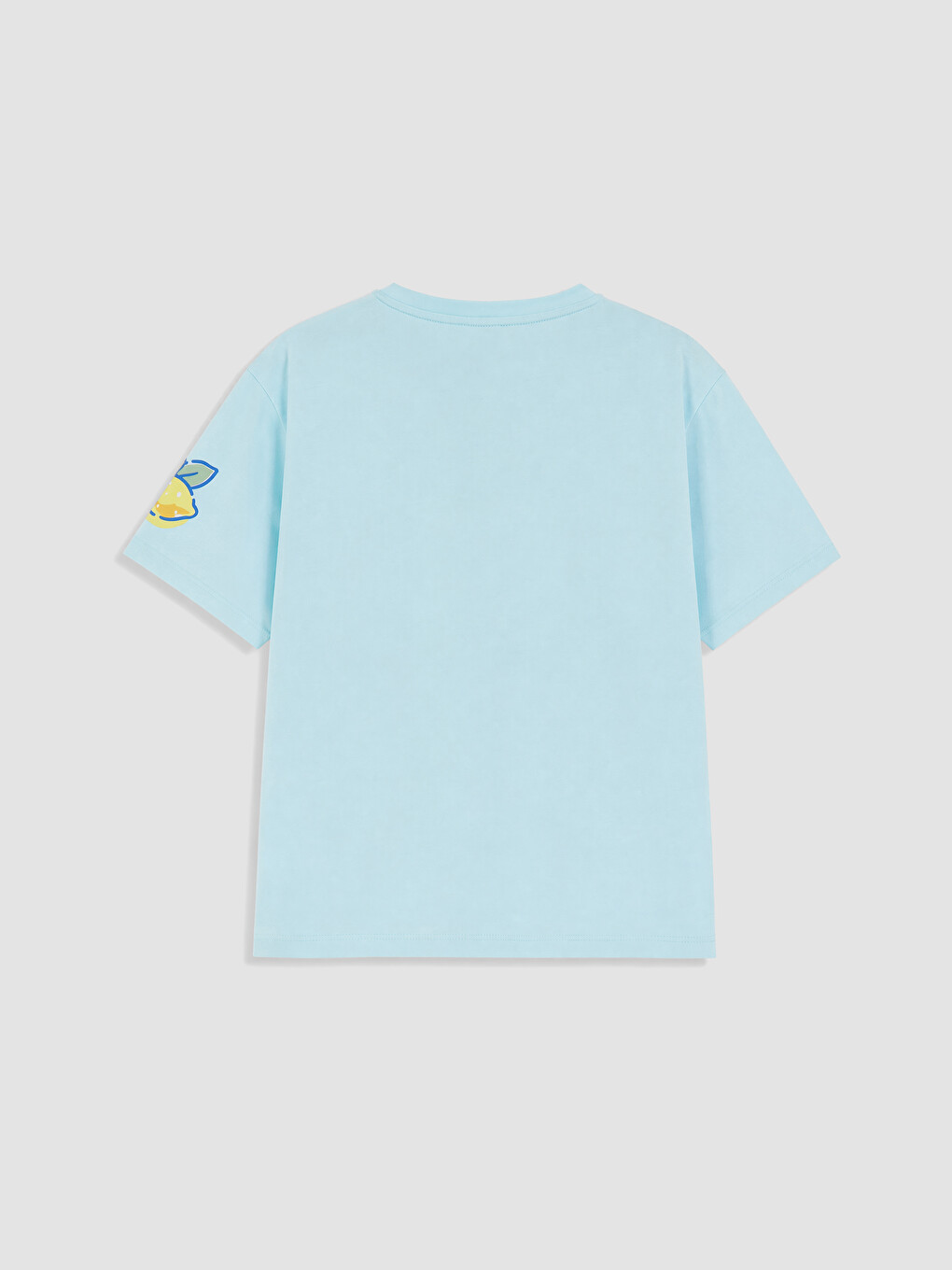 Yeşil Bisiklet Yaka Cinnamoroll Baskılı Kız Çocuk Tişört-3