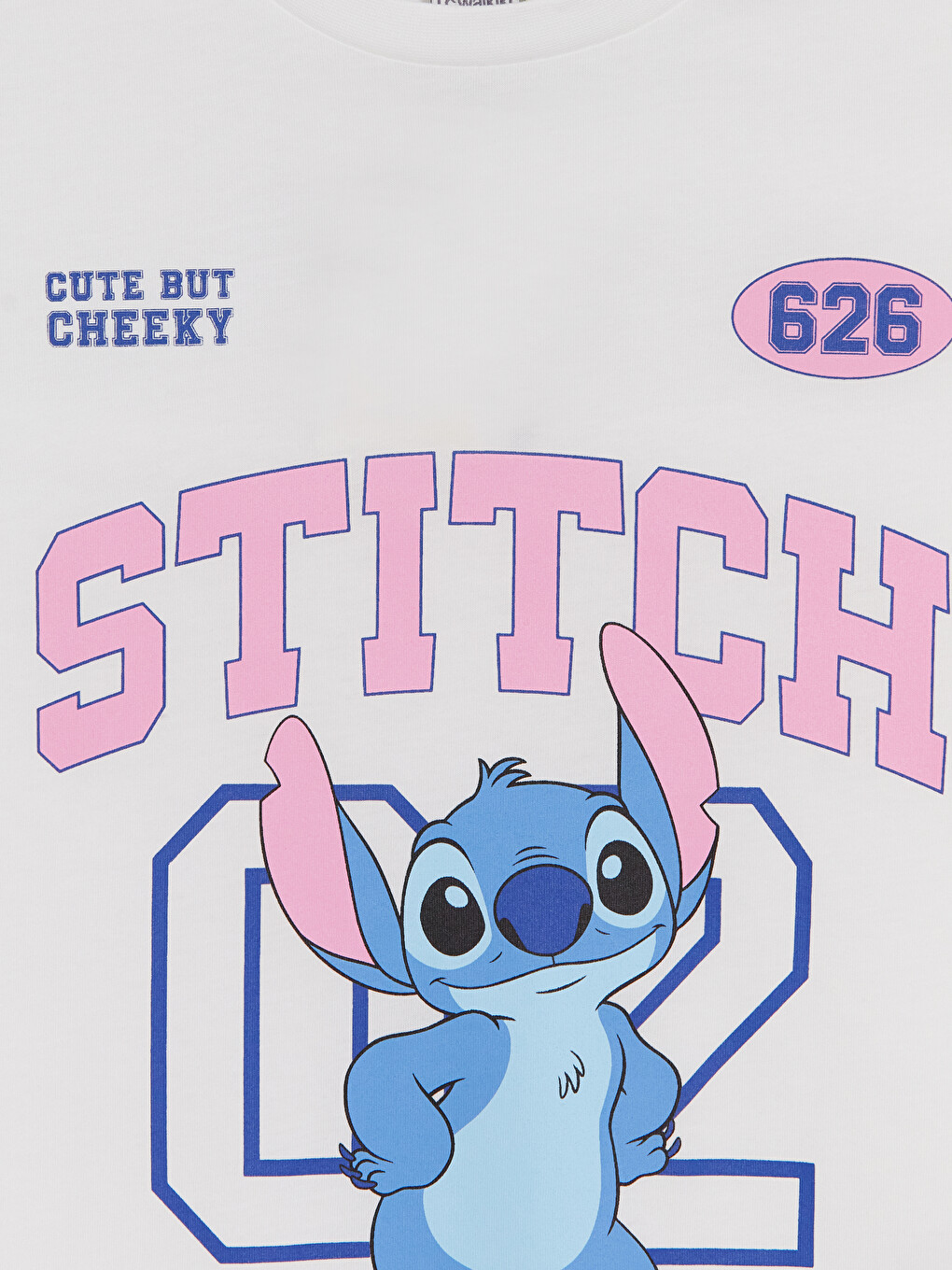 Beyaz Stitch Baskılı Kız Çocuk Takım-2