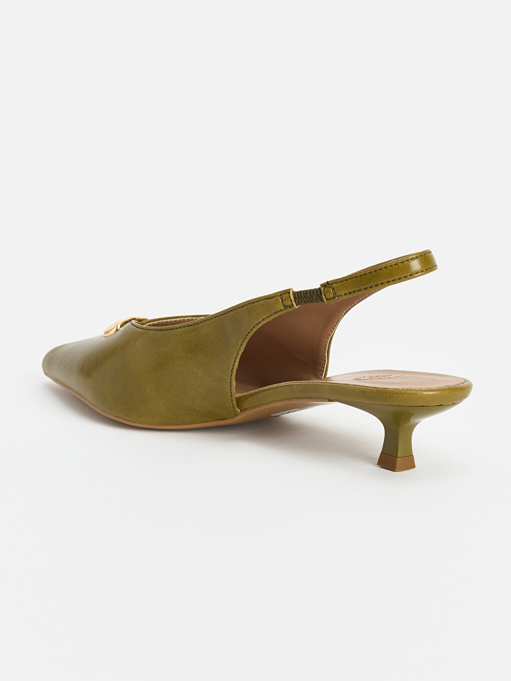 Faux Leather Women's Heel Shoe-2