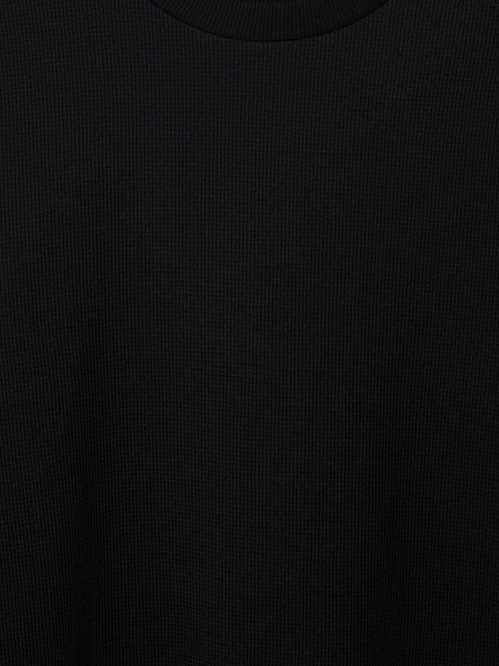 Siyah Bisiklet Yaka Erkek Sweatshirt-1