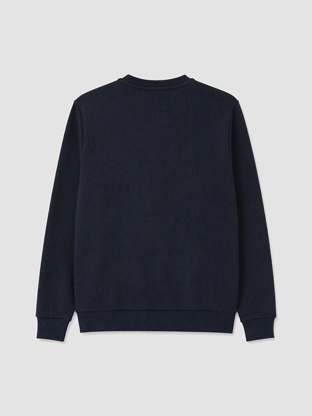 Lacivert Bisiklet Yaka Erkek Sweatshirt-2