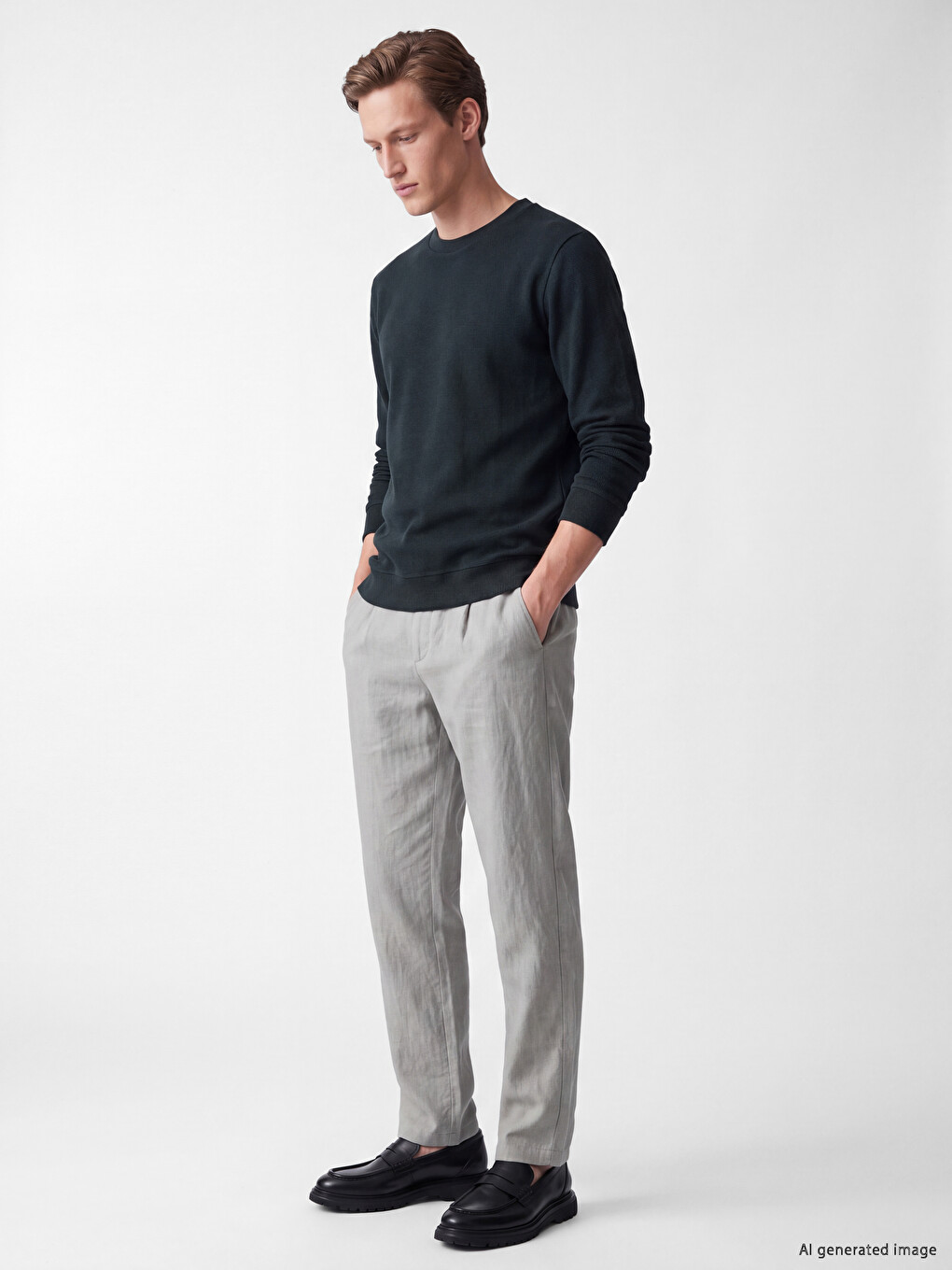 Crew Neck Men's Sweatshirt-1