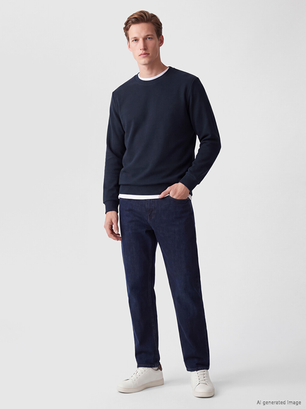 Crew Neck Men's Sweatshirt-1