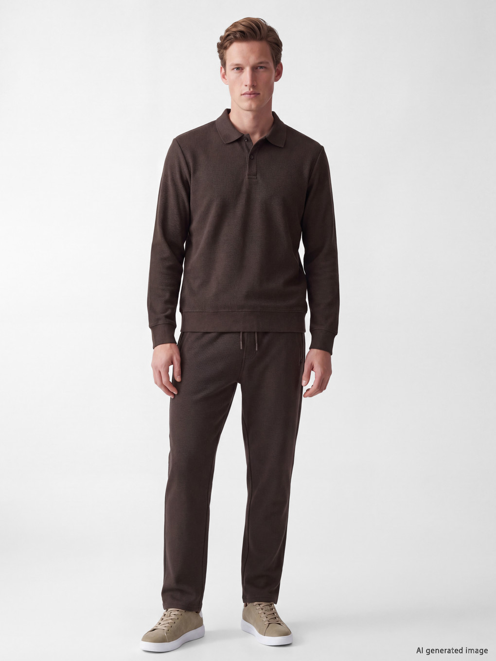 Polo Collar Men's Sweatshirt-1
