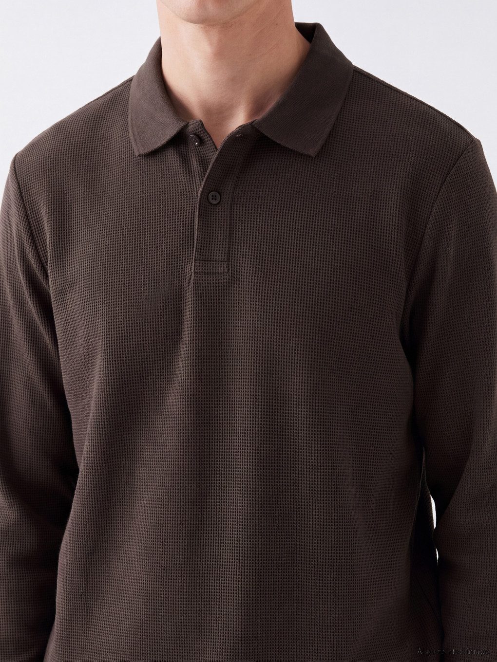 Polo Collar Men's Sweatshirt-2