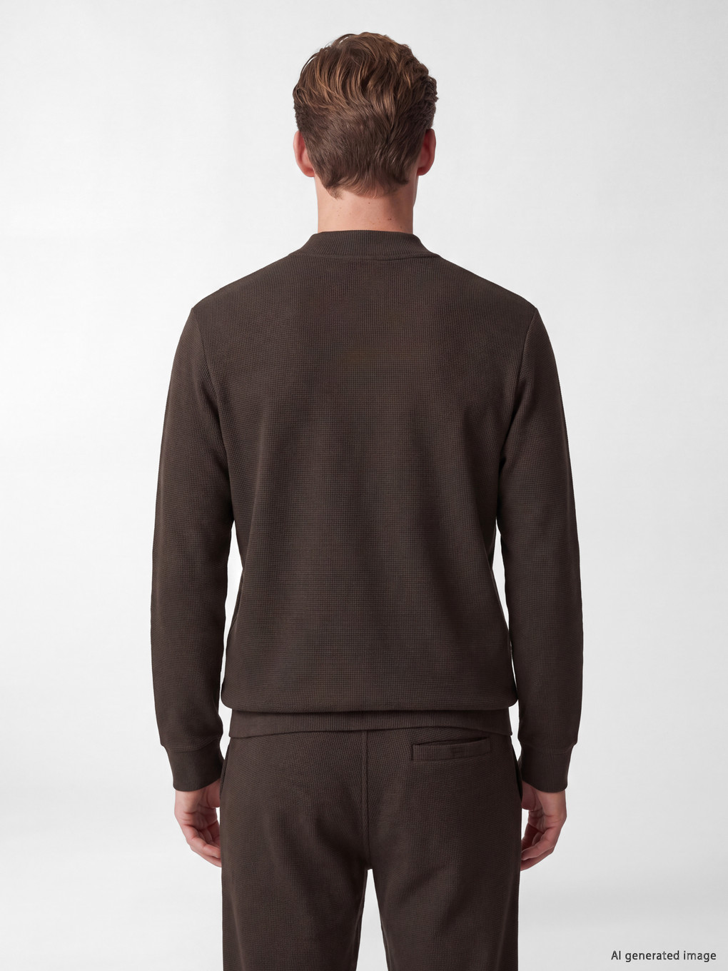 Polo Collar Men's Sweatshirt-3