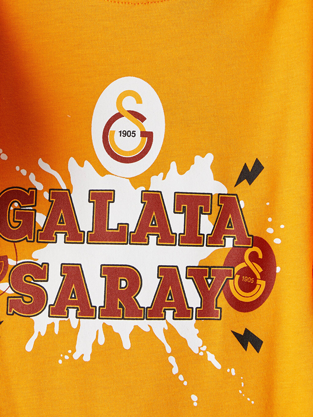 Turuncu Galatasaray Baskılı Erkek Çocuk Şortlu Pijama Takımı-2