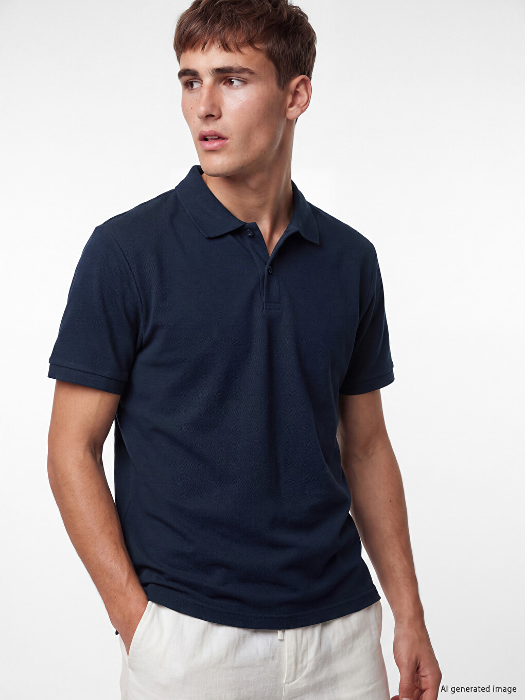 Polo Collar Pique Men's T-shirt