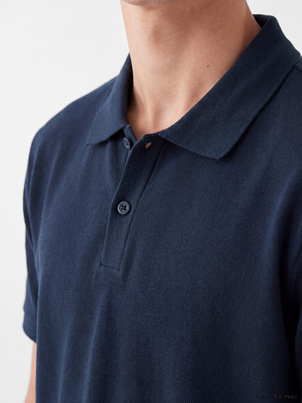 Polo Collar Pique Men's T-shirt-2