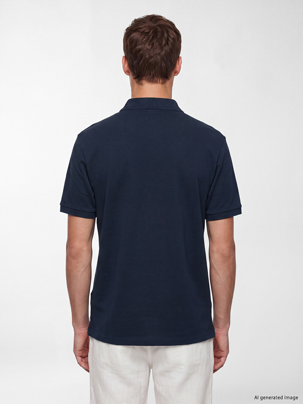 Polo Collar Pique Men's T-shirt-3