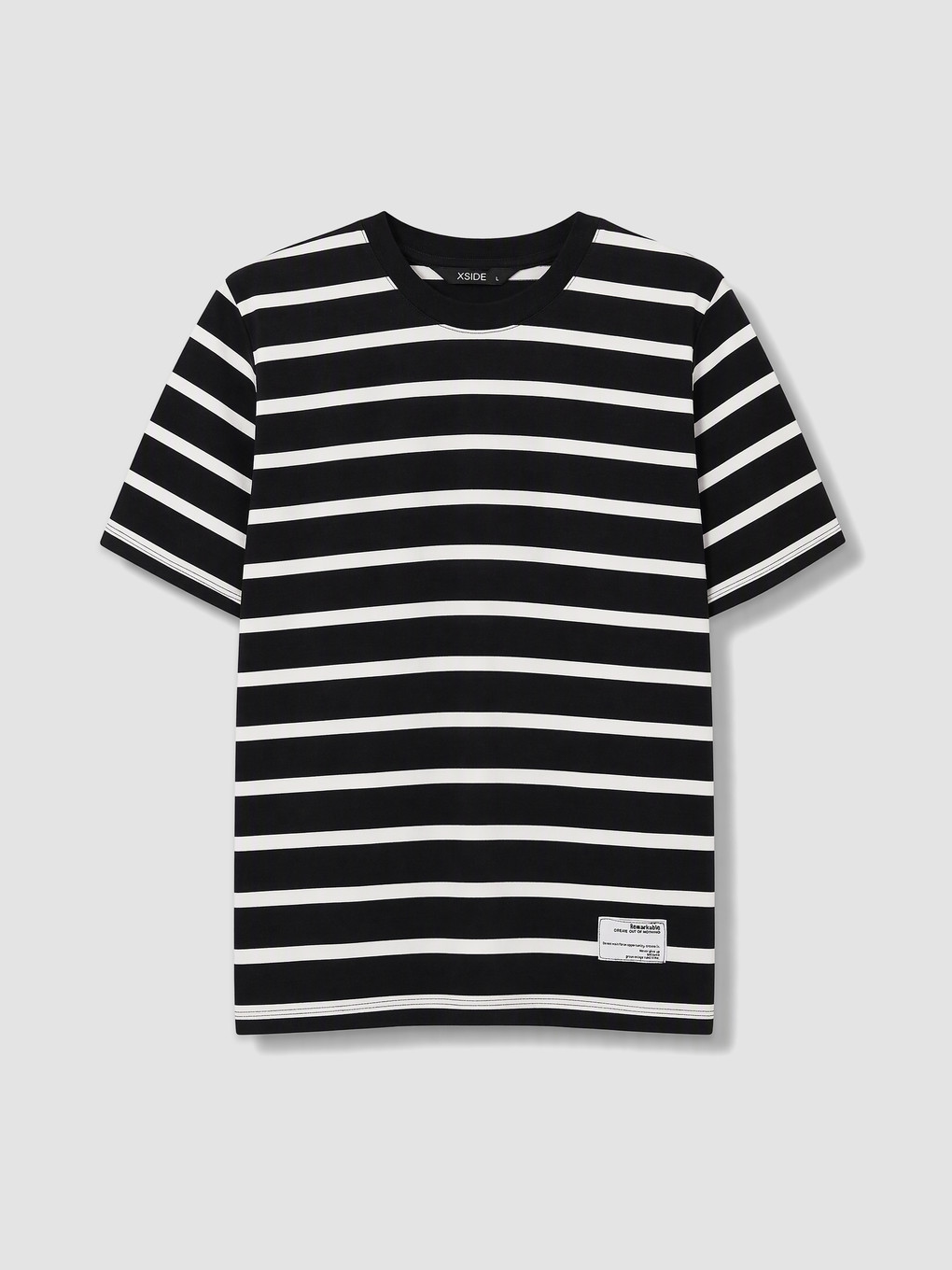 Crew Neck Striped Jersey Men's T-shirt-4